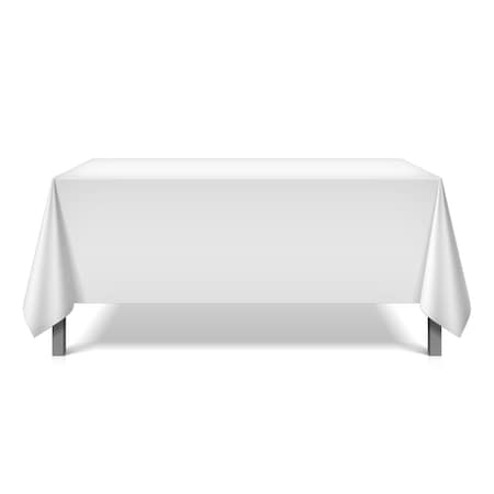 Monarch Brands Tablecloths - 85in x 85in - White, 6PK P-TL-85X85-WHT-6PK